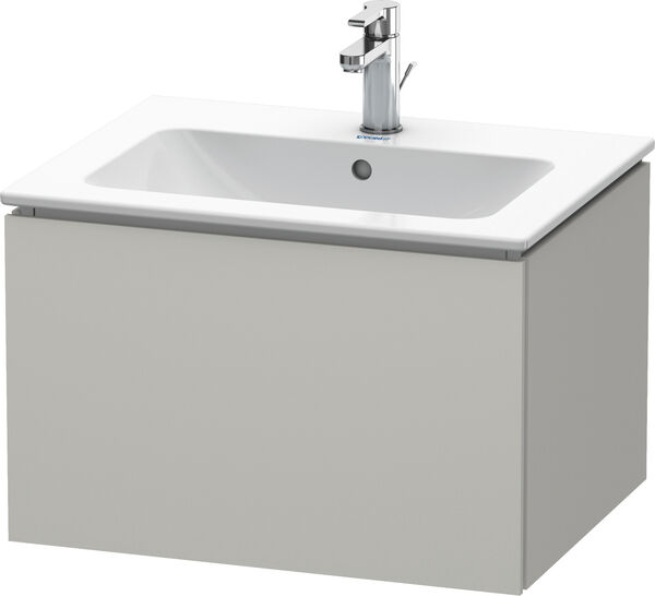 Meuble sous-lavabo L-Cube gris béton mat image number 0