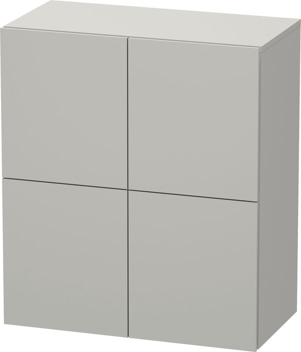Armadietto laterale L-Cube l:70 cm, a:80 cm, p:36,3 cm 2 porte, maniglioni 1 ripiano in vetro image number 0