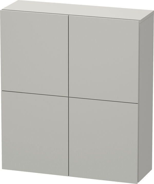 Armadietto laterale L-Cube l:70 cm, a:80 cm, p:24,3 cm 2 porte, maniglioni 1 ripiano in vetro image number 0