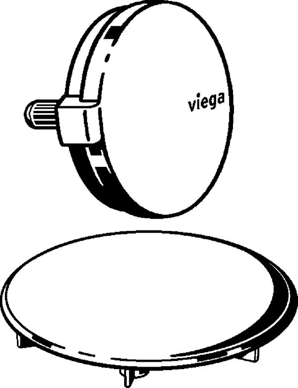 Ab- und Überlaufset Viega Visign R5 schwarz matt image number 0