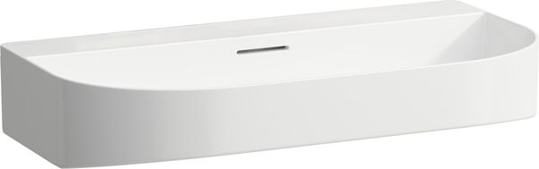 Lavabo d'appoggio Laufen Sonar 80 x 42 cm, altezza 14,5 cm senza foro per rubin con troppopieno image number 0