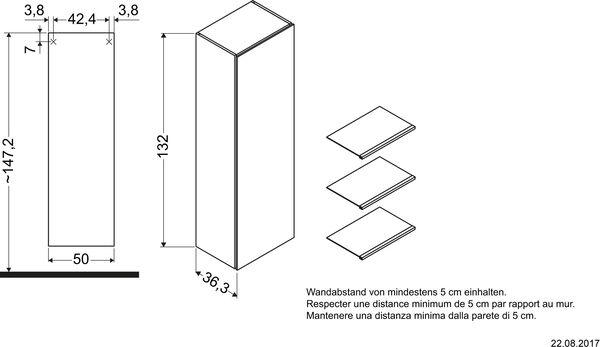 Seitenschrank Duravit L-Cube betongrau matt image number 1