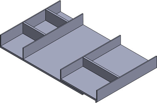 Inserto cassetto Woodbox laminato grigio grafite / alu argento