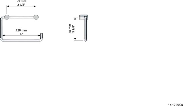 Support pour rouleaux de papier Vola, T12-BP blanc mat image number 1
