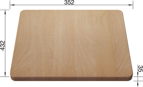 Blanco Planche à découper en bois bois de hêtre 432 x 352 mm