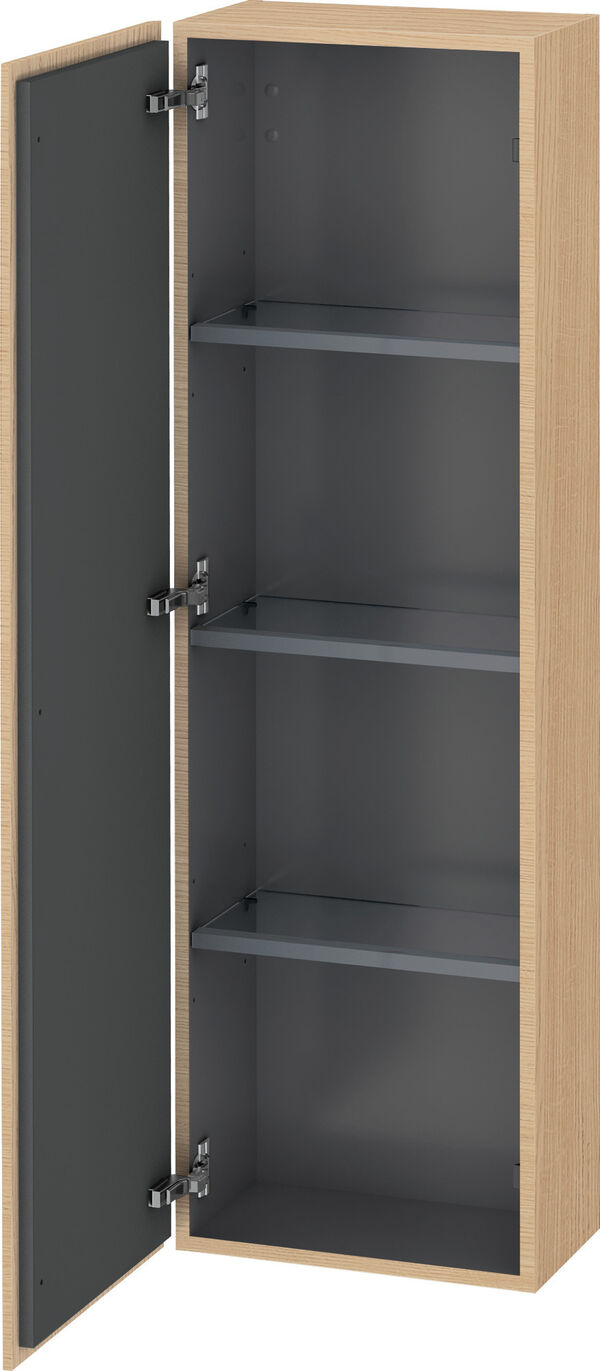 Armadietto laterale L-Cube l:40 cm, a:132 cm, p:24,3 cm 1 porta, cerniere 3 ripiani in vetro image number 0