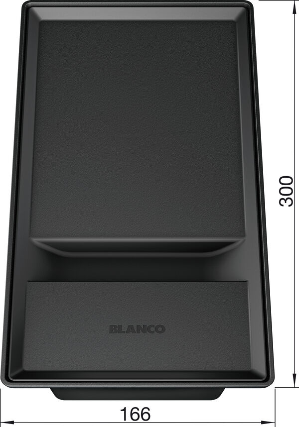 Blanco DepotDish con coperchio in plastica nera 300 x 160 mm image number 0