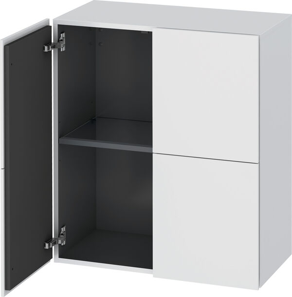 Armadietto laterale L-Cube l:70 cm, a:80 cm, p:36,3 cm 2 porte, maniglioni 1 ripiano in vetro image number 0