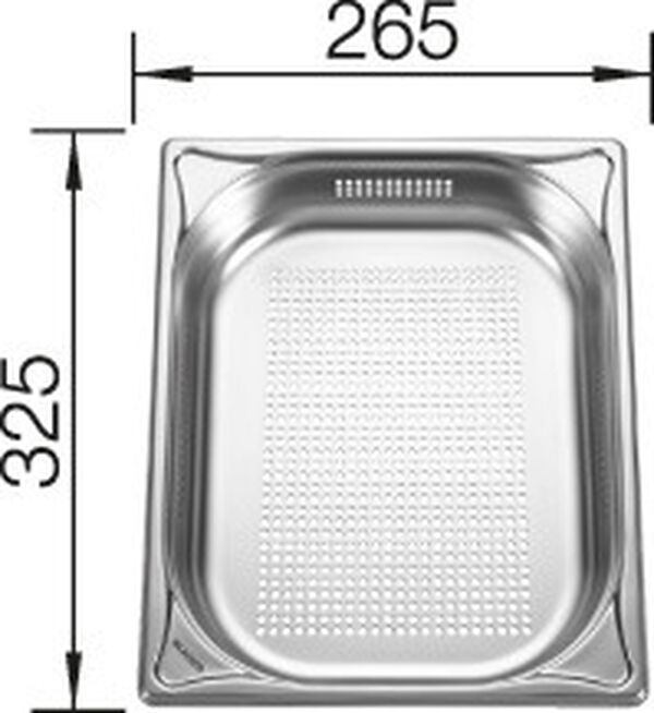 Blanco Contenitore di cottura in acciaio inox profondo 65 mm forato image number 0