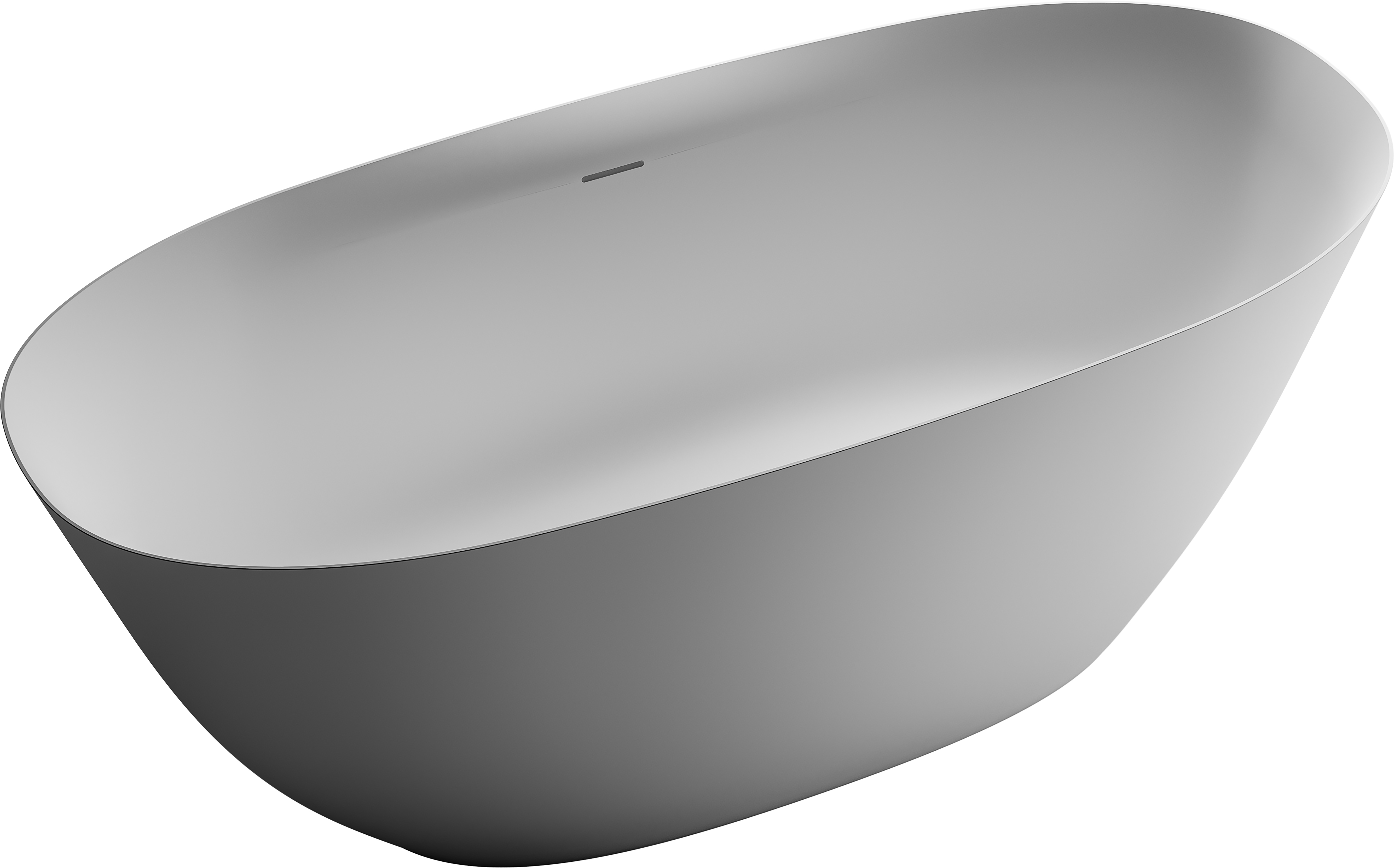 Badewanne Alterna yari - freistehend 170 x 75 cm Weiss matt